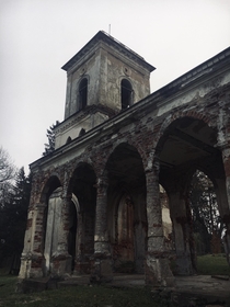 A partially destroyed by soviets mansion of Palvn in Lithuania dating back to th century