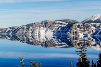 A perfect reflection at Crater Lake National Park in Oregon  itkjpeg