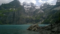 A photo I took of Lake Oeschinen in Kandersteg Switzerland 