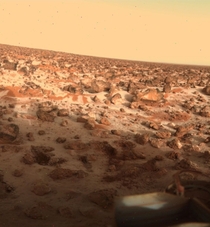 A pic that was taken by the Viking Lander on Mars  years ago