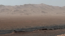 A picture of the martian surface near Mount Sharp taken by Curiosity Rover In this picture you can see most of the spots Curiosity visited so far