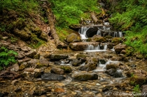 A quiet little waterfall at Waterton Lakes National Park Alberta 