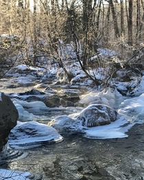 A quiet morning on a hidden New Hampshire brook