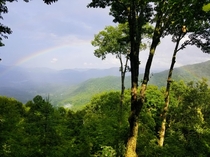 A rainbow across Maggie Valley in the Great Smoky Mountains 