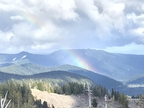 A rainbow in the Valley of Mt Hood 