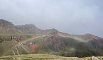 A Rainbow near Montaa de Siete Colores Vinicunca Peru 