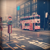 A rainy day at the Central Hong Kong