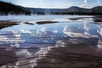 A reflective hot spring from Yellowstone National Park 