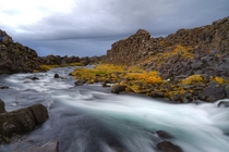 A river in ingvellir National Park Iceland 