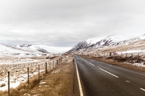 a road through the Grampian Mountains Scotland 