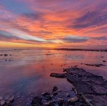 A roaring sunset over Brighton Beach Melbourne Australia  X