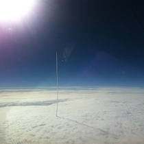 A rocket leaving Earths atmosphere 