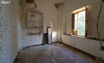 A room in an abandoned Guardia Civil barrack
