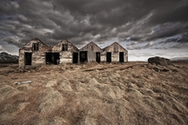 A row of abandoned houses in Iceland  by orsteinn H Ingibergsson