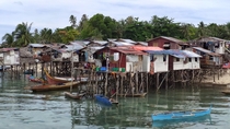 A sea gypsy village in Borneo 