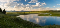 A serene scene along the Yellowstone River  x