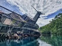 A shipwreck in the Solomon Islands