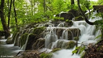 A small cascading waterfall in Croatia 