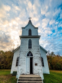 A small rural abandoned church