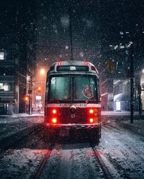 A snowy night in Toronto 