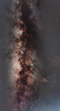 A stack image of the Milky Way from  mins of imaging from Abu Dhabi UAE 