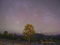 A starry night near Rocky Mountain National Park 