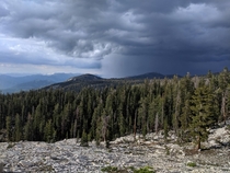 A storm brewing over the Sierras 