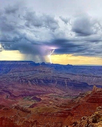A storm over the Grand Canyon 