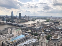 A stunning view of London from the Golden Gallery of St Pauls Cathedral definitely worth the  steps 