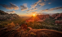 A stunning view of Sedonas red mesas from Schnebly Hill Arizona  photo by Dustin Farrell