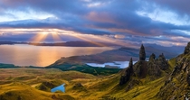 A sunrise over Isle of Sky Scotland 