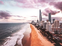 A Sunset From Above  Surfers Paradise Australia  x