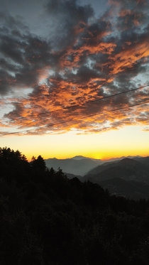 A sunset from my lodge in Mukteshwar India