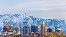 a sunset view of Salt Lake City Utah