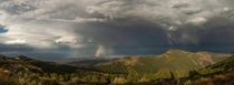 A thunderstorm breaking over Socorro NM taken from the Magdalena Mountains 