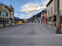 A town with a year-round population of  - Skagway Alaska 