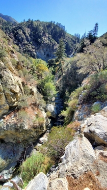 A valley hidden in the San Gabriel mountains of california