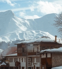 A very snowy day in Greece - Metsovo Town