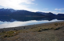 A very still Jackson Lake in Grand Teton National Park 