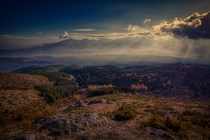 A view from the top of Mount Vodno Macedonia 
