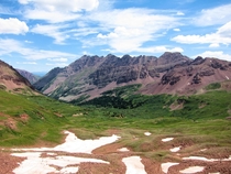A view from the top of West Maroon Pass Colorado 