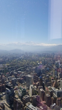 A view of Santiago Chile from the tallest skyscraper in all of South America Sky Costanera