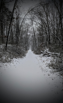 A walk down The Sussex Branch Trail in the Snow today  Andover Nj