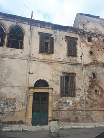 A war-torn and abandoned building in Beirut