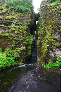 A waterfall waiting to be found - Gljfrabi waterfall Iceland 
