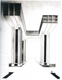 A Wolkenbgel or cloud-irons- A Horizontal Skyscraper - El Lissitzky  
