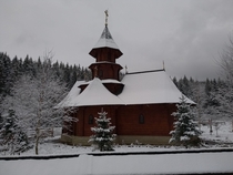 A wooden church at the Sihstria Putnei Monastery Putna Suceava conty Romnia 