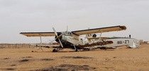 Abandoned aircraft at the airport in Agadez Niger