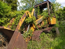 Abandoned backhoe loader in my town
