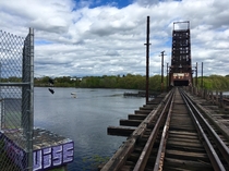 Abandoned bascule bridge left permanently up Providence RI
